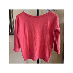 Ann Taylor small petite modal merino wool cashmere dark coral - orange